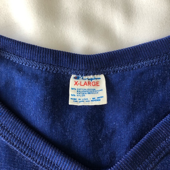 Vintage Champion NY Giants V-Neck Jersey XL- RARE! - Picture 3 of 5